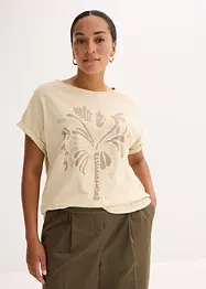 T-shirt en coton avec application de rivets, bonprix