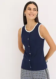 Débardeur en jersey à bordure contrastante, bonprix