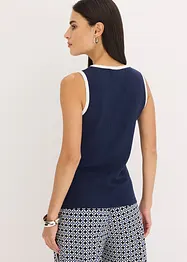 Débardeur en jersey à bordure contrastante, bonprix