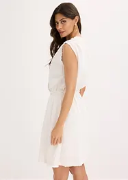 Robe en lin mélangé à finitions effilochées, bonprix