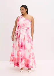 Robe asymétrique en satin brillant, bonprix