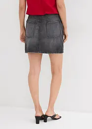 Jupe en jean à fermeture décalée asymétrique, bonprix