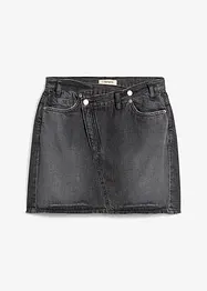 Jupe en jean à fermeture décalée asymétrique, bonprix