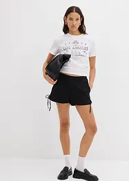 Short à taille élastiquée en coton extensible, bonprix