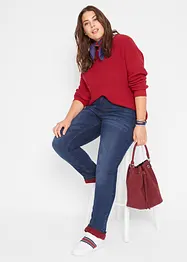 Jean droit taille haute, thermique, bonprix