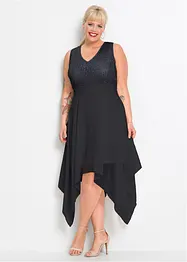 Robe midi en mousseline rehaussée de sequins, bonprix
