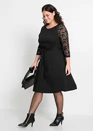 Robe en jersey à manches dentelle, bonprix