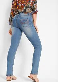Jean droit taille mi-haute, extensible, bonprix