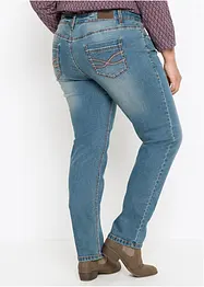 Jean droit taille mi-haute, extensible, bonprix
