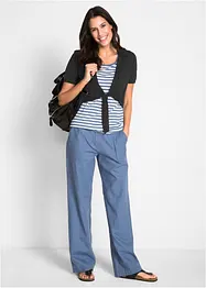 Pantalon large en lin mélangé, bonprix