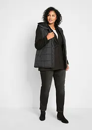 Jean droit taille mi-haute élastiquée, doublure chaude, bonprix