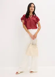 Blouse en crêpe à volants, bonprix