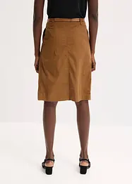 Jupe midi en popeline de coton, bonprix