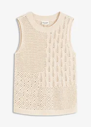 Top en maille ajourée avec fibres métallisées, bonprix