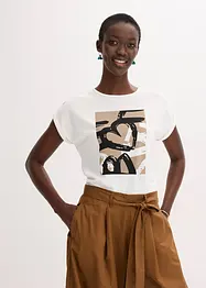 T-shirt en viscose mélangée à strass, bonprix