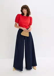 T-shirt en jersey avec manches bouffantes en popeline de coton, bonprix