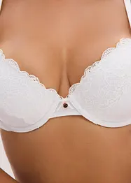Soutien-gorge à coques satin et dentelle, bonprix