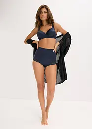 Lot de 2 slips sculptants en polyamide brillant, maintien modéré, bonprix