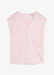 Blouse manches courtes en satin brillant, bonprix