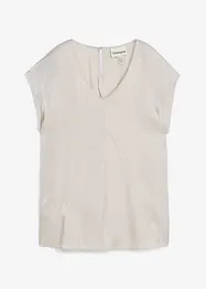 Blouse manches courtes en satin brillant, bonprix