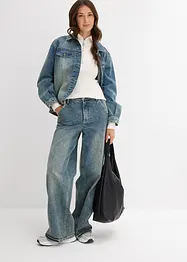 T-shirt doux et côtelé en viscose mélangée, bonprix