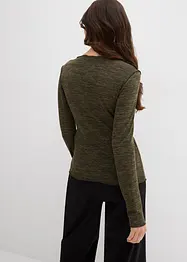 T-shirt manches longues doux en viscose majoritaire, bonprix