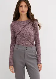 T-shirt manches longues doux en viscose majoritaire, bonprix