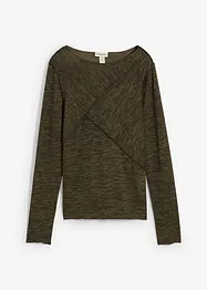 T-shirt manches longues doux en viscose majoritaire, bonprix