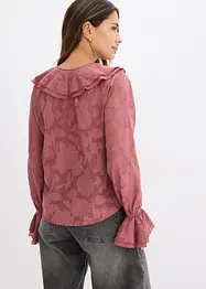 Blouse en mousseline légèrement transparente, bonprix