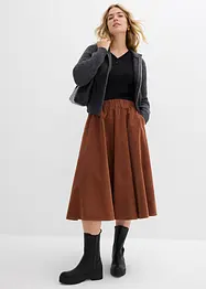 Jupe en velours côtelé, coton extensible, bonprix