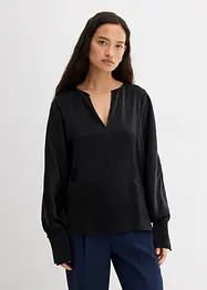 Blouse légèrement satinée en viscose mélangée, bonprix