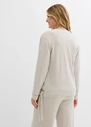 Gilet cache-cœur aspect maille, bonprix