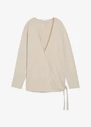 Gilet cache-cœur aspect maille, bonprix