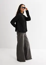 Chemisier en satin de viscose mélangée, bonprix