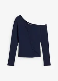 T-shirt manches longues côtelé, bonprix