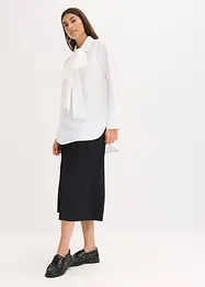 Chemisier à col lavallière 100 % coton, bonprix