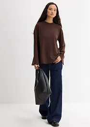 T-shirt manches longues en matière fluide, bonprix