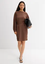 Robe courte et texturée en viscose extensible, bonprix