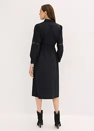 Robe midi en coton avec empiècement dentelle, bonprix