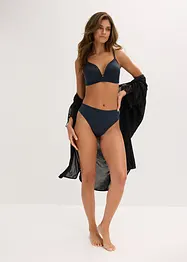 Lot de 2 strings taille haute en matière brillante, bonprix