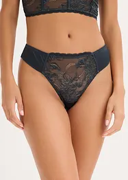 String avec dentelle délicate et effet brillant, bonprix