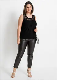 Top en viscose extensible avec dentelle, bonprix