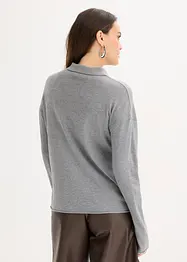 Gilet en fine maille à col chemise, bonprix