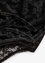 Lot de 3 slips taille haute en dentelle, bonprix