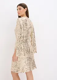 Robe à sequins et manches trompette, bonprix