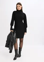 Robe en maille à col roulé, bonprix