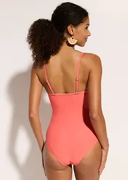 Maillot 1 pièce sculptant effet croisé, maintien modéré, bonprix