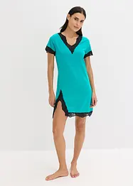 Chemise de nuit en coton et dentelle, bonprix