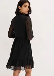 Robe en jersey mesh à col lavallière, bonprix