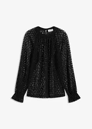 T-shirt en dentelle à volants, bonprix